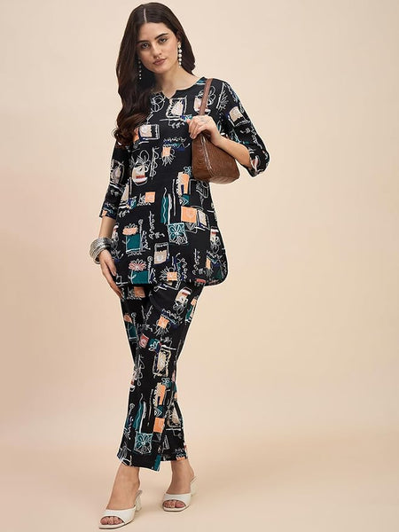 Truvon Fashions Women Cord Set, Kurta and Pant Set